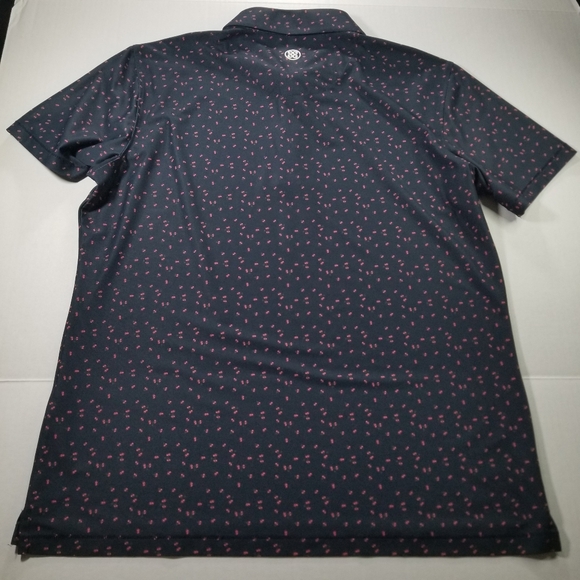 G/Fore Golf Polo Mens Large Navy Men Floral All Over Print Performance - Picture 3 of 8